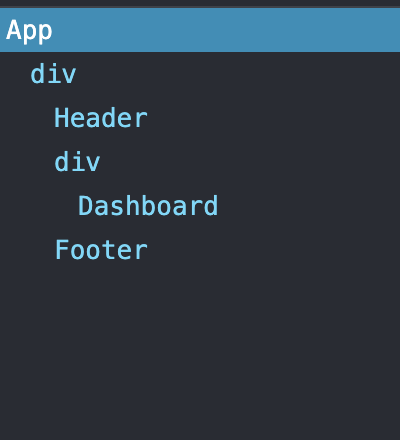 Screenshot of React Devtools showing the owner tree for the ill-composed example app